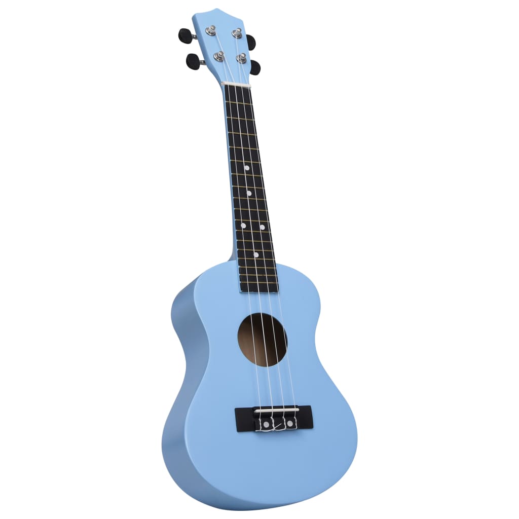 Ukuleleset Met Tas Voor Kinderen Sopraan 23'' Blauw