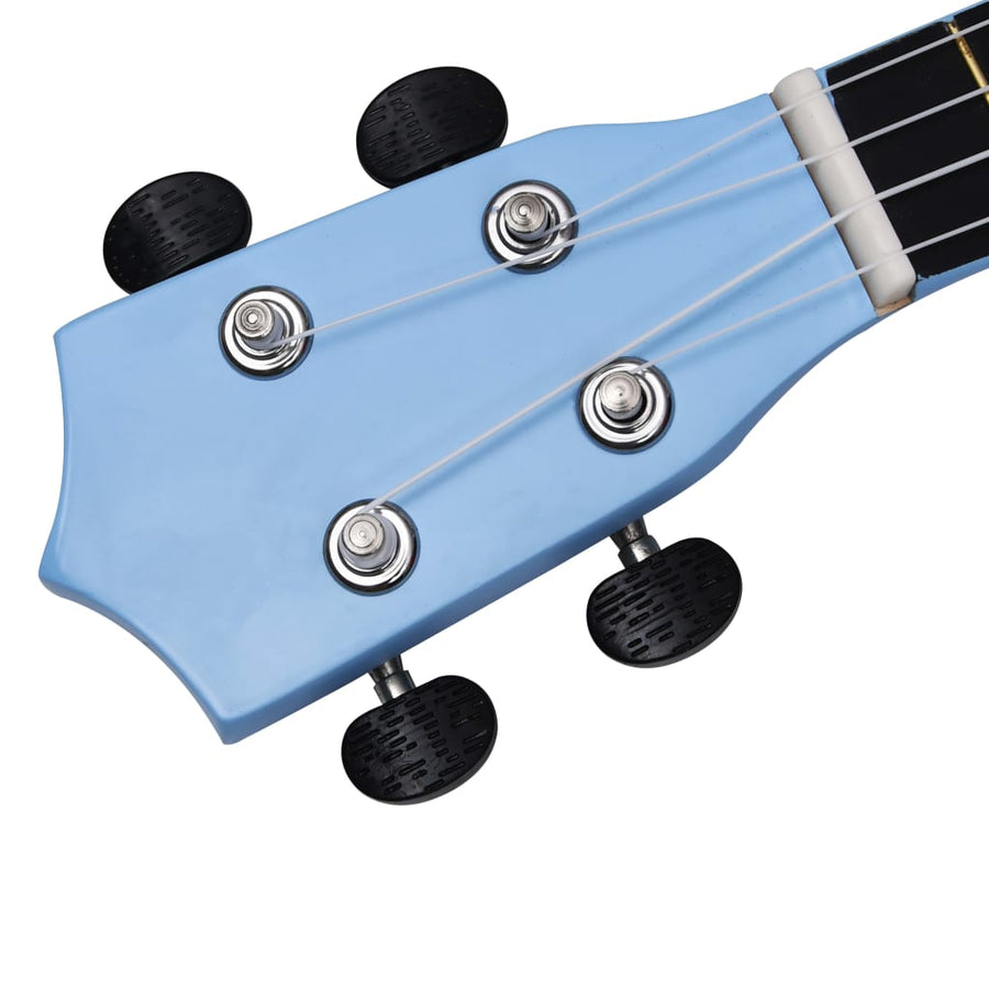 Ukuleleset Met Tas Voor Kinderen Sopraan 23'' Blauw