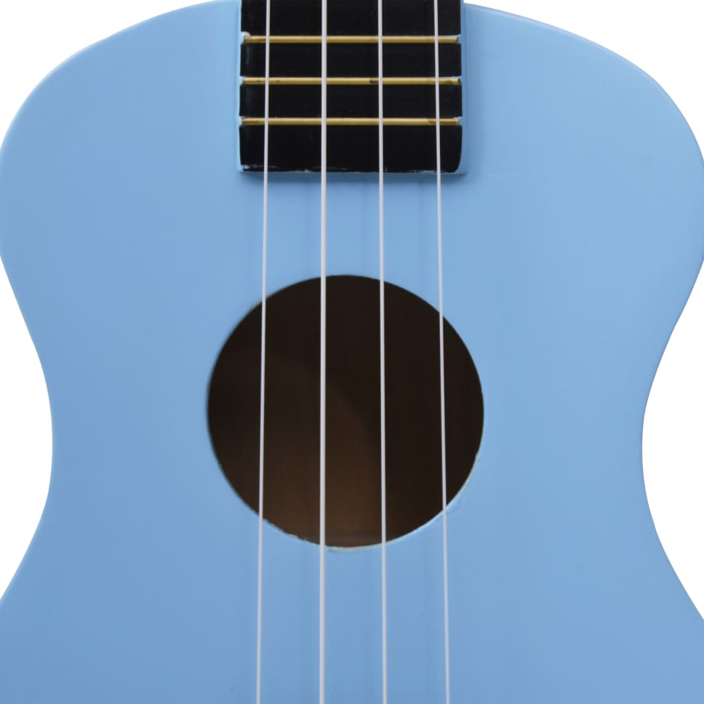 Ukuleleset Met Tas Voor Kinderen Sopraan 23'' Blauw