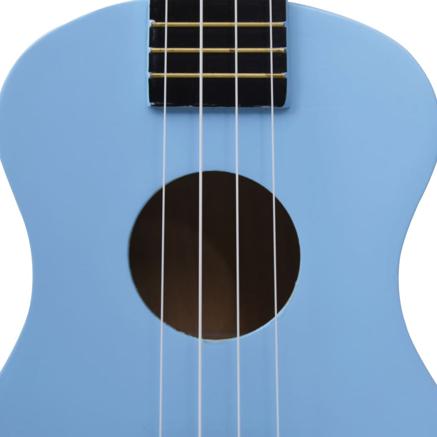 Ukuleleset Met Tas Voor Kinderen Sopraan 23'' Blauw