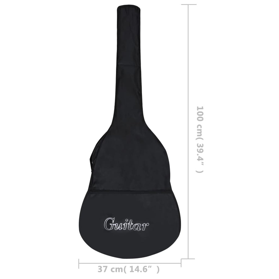 Gitaartas Voor 4/4 Klassieke Gitaar 100X37 Cm Stof Zwart 100 x 37 cm (4/4)