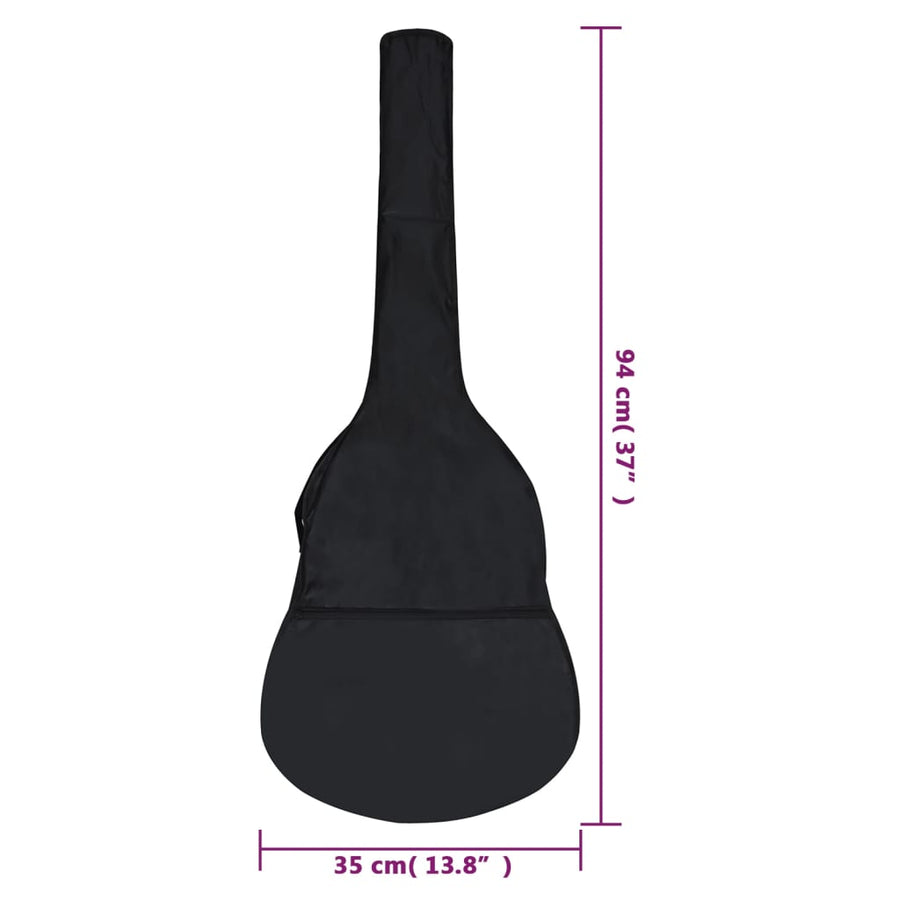 Gitaartas Voor 3/4 Klassieke Gitaar 94X35 Cm Stof Zwart 94 x 35 cm (3/4)