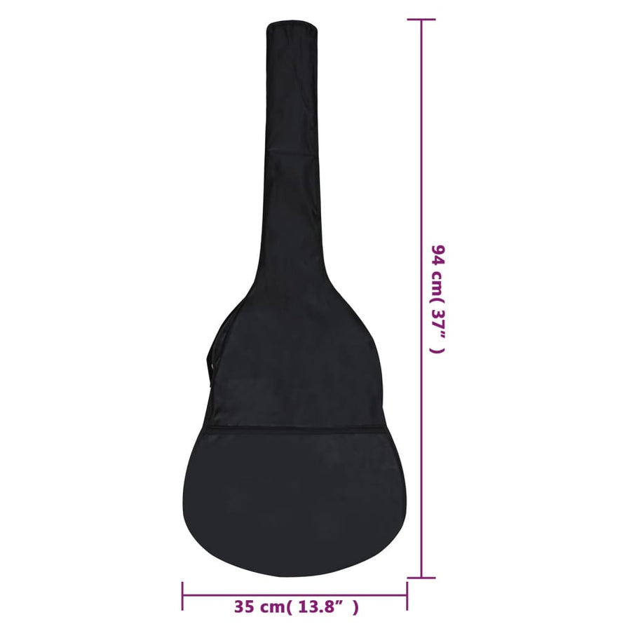 Gitaartas Voor 1/2 Klassieke Gitaar 94X35 Cm Stof Zwart 94 x 35 cm (1/2)