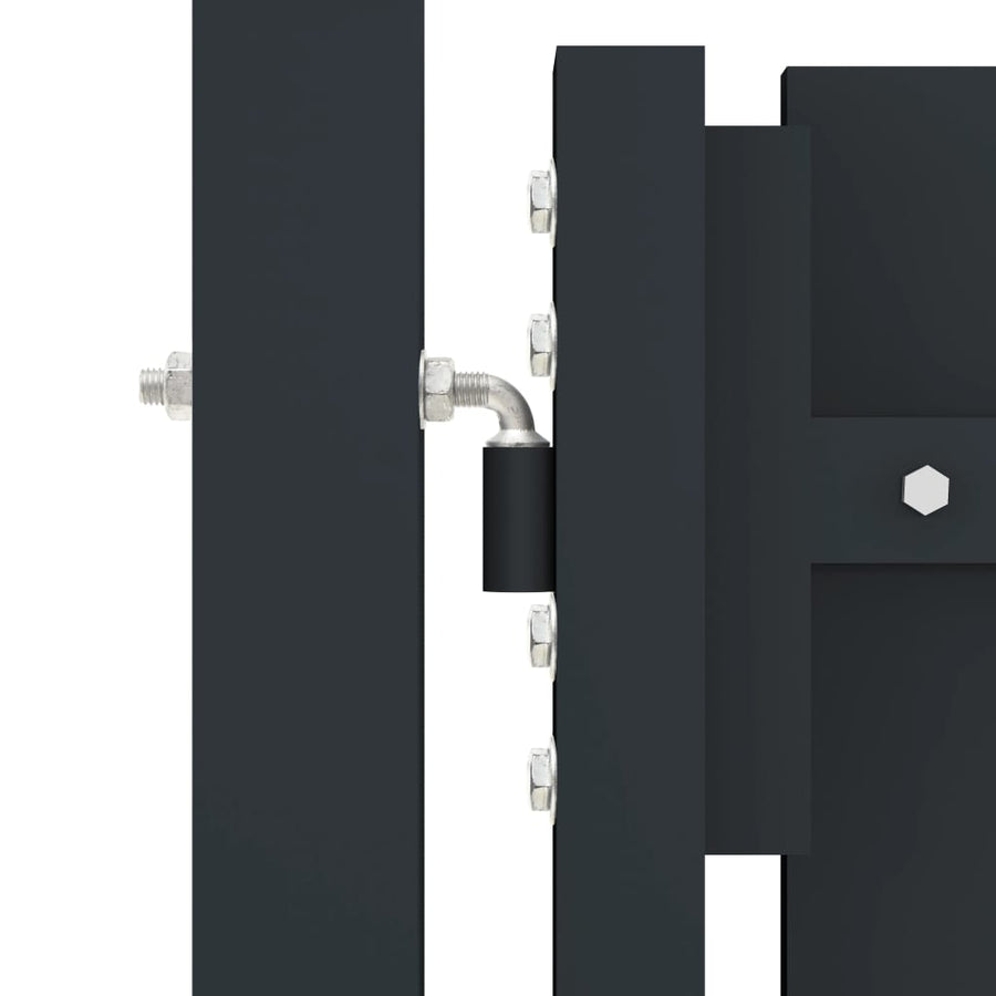 Poort Dubbel Staal Antraciet 306 x 125 cm