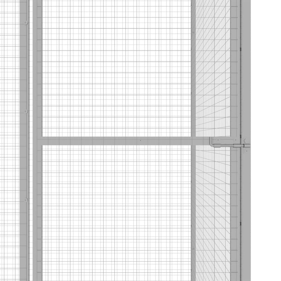 Kattenkooi 1,5X1,5X1,5 M Gegalvaniseerd Staal 1.5 x 1.5 x 1.5 m
