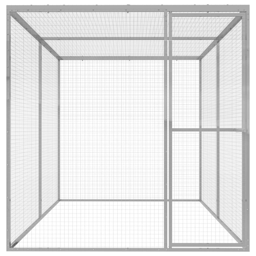 Kattenkooi 3X1,5X1,5 M Gegalvaniseerd Staal 3 x 1.5 x 1.5 m