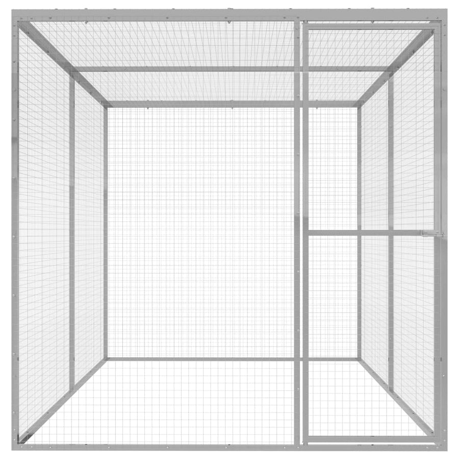 Kattenkooi 3X1,5X1,5 M Gegalvaniseerd Staal 3 x 1.5 x 1.5 m