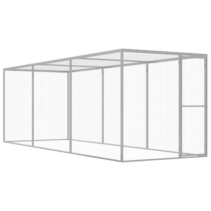Kattenkooi 4,5x1,5x1,5 m gegalvaniseerd staal 4.5 x 1.5 x 1.5 m