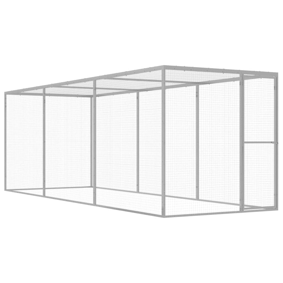 Kattenkooi 4,5x1,5x1,5 m gegalvaniseerd staal 4.5 x 1.5 x 1.5 m