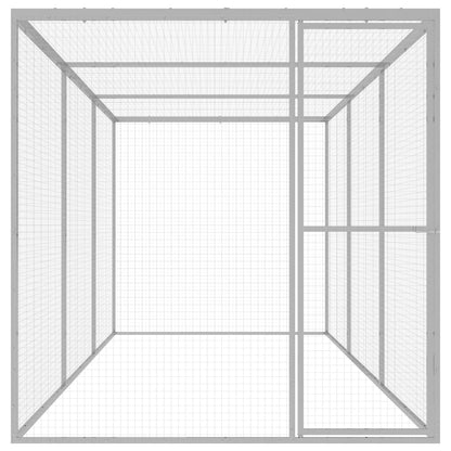 Kattenkooi 4,5x1,5x1,5 m gegalvaniseerd staal 4.5 x 1.5 x 1.5 m