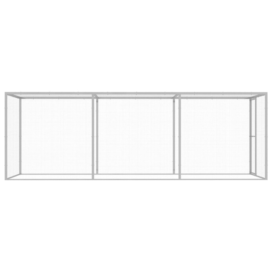 Kattenkooi 4,5x1,5x1,5 m gegalvaniseerd staal 4.5 x 1.5 x 1.5 m