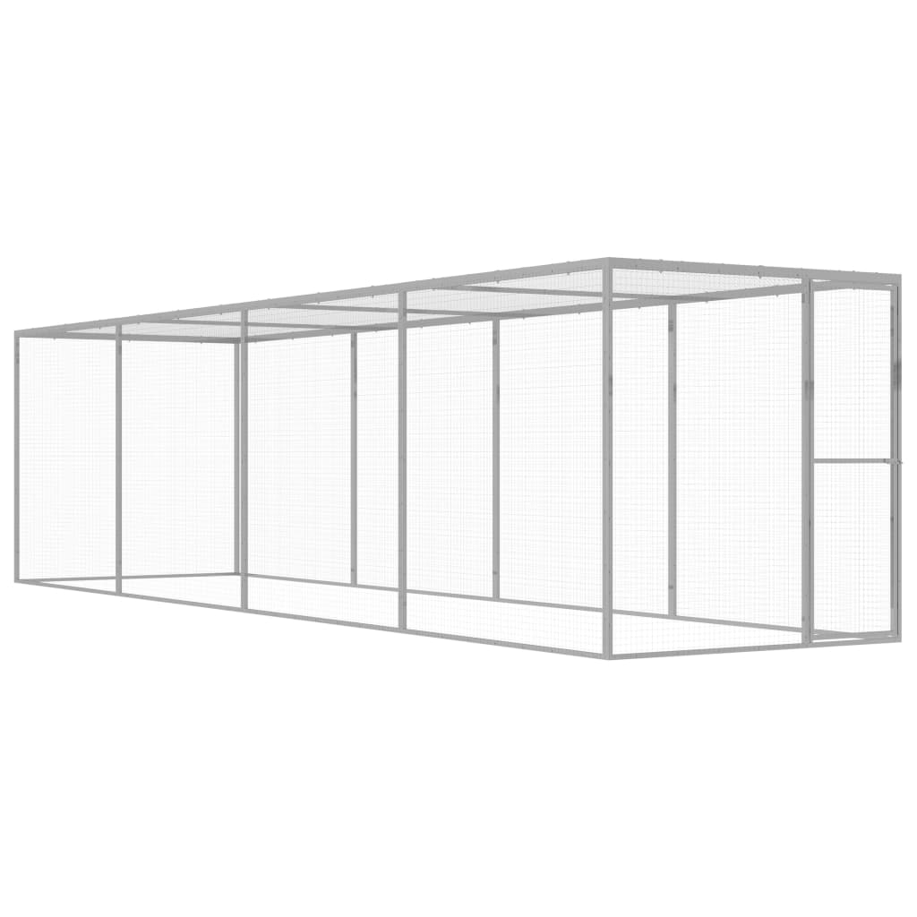 Kattenkooi 6x1,5x1,5 m gegalvaniseerd staal 6 x 1.5 x 1.5 m