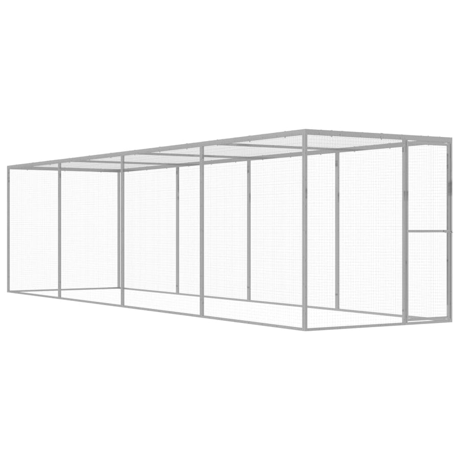Kattenkooi 6x1,5x1,5 m gegalvaniseerd staal 6 x 1.5 x 1.5 m