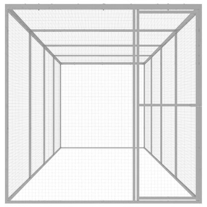 Kattenkooi 6x1,5x1,5 m gegalvaniseerd staal 6 x 1.5 x 1.5 m