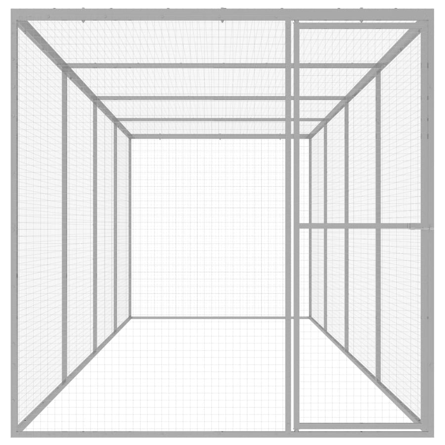 Kattenkooi 6x1,5x1,5 m gegalvaniseerd staal 6 x 1.5 x 1.5 m