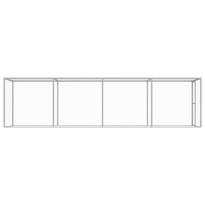 Kattenkooi 6x1,5x1,5 m gegalvaniseerd staal 6 x 1.5 x 1.5 m