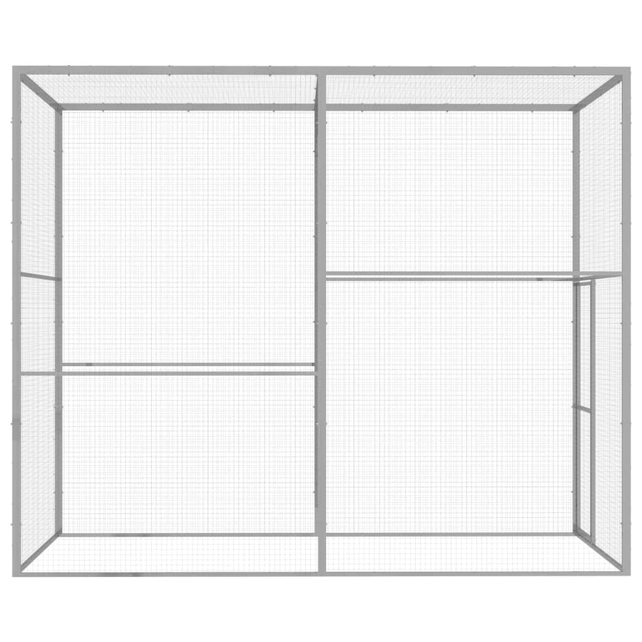 Kattenkooi 3x1,5x2,5 m gegalvaniseerd staal 3 x 1.5 x 2.5 m