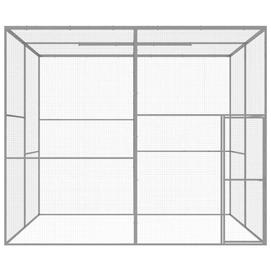 Kattenkooi 3x3x2,5 m gegalvaniseerd staal 3 x 3 x 2.5 m
