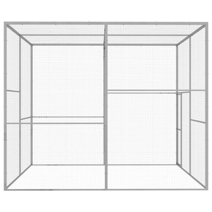 Kattenkooi 3x3x2,5 m gegalvaniseerd staal 3 x 3 x 2.5 m