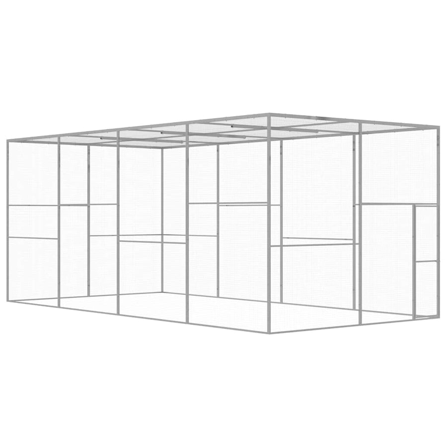 Kattenkooi 6X3X2,5 M Gegalvaniseerd Staal 6 x 3 x 2.5 m