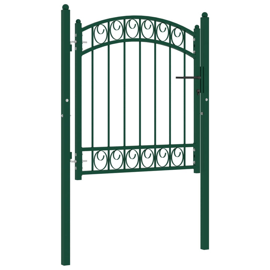 Poort Met Gebogen Bovenkant 100X100 Cm Staal Groen 100 x 100 cm