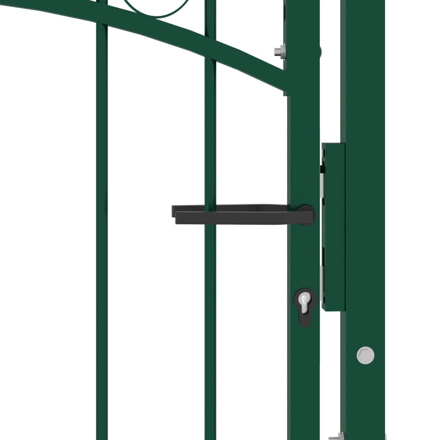 Poort Met Gebogen Bovenkant 100X100 Cm Staal Groen 100 x 100 cm