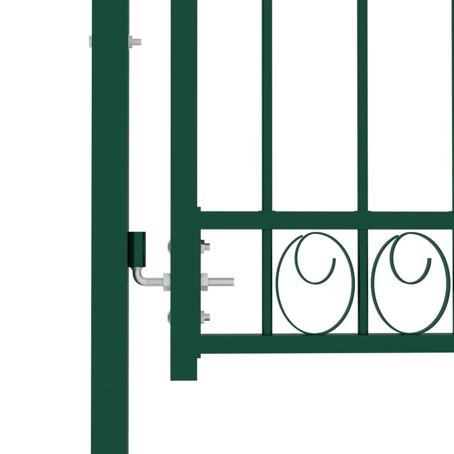 Poort Met Gebogen Bovenkant 100X100 Cm Staal Groen 100 x 100 cm
