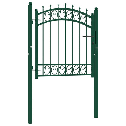 Poort Met Speerpunten 100X100 Cm Staal Groen 100 x 100 cm