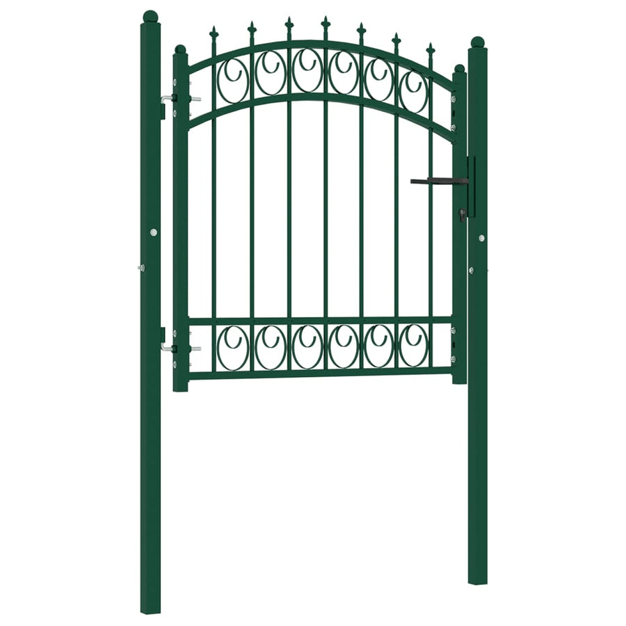 Poort Met Speerpunten 100X100 Cm Staal Groen 100 x 100 cm