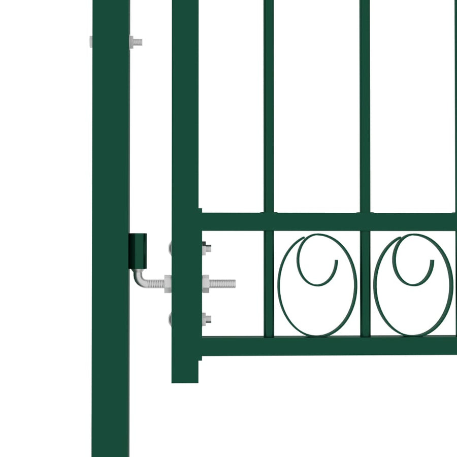 Poort Met Speerpunten 100X100 Cm Staal Groen 100 x 100 cm
