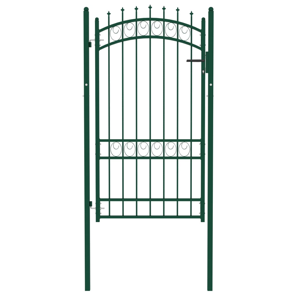 Poort Met Speerpunten 100X175 Cm Staal Groen 100 x 175 cm