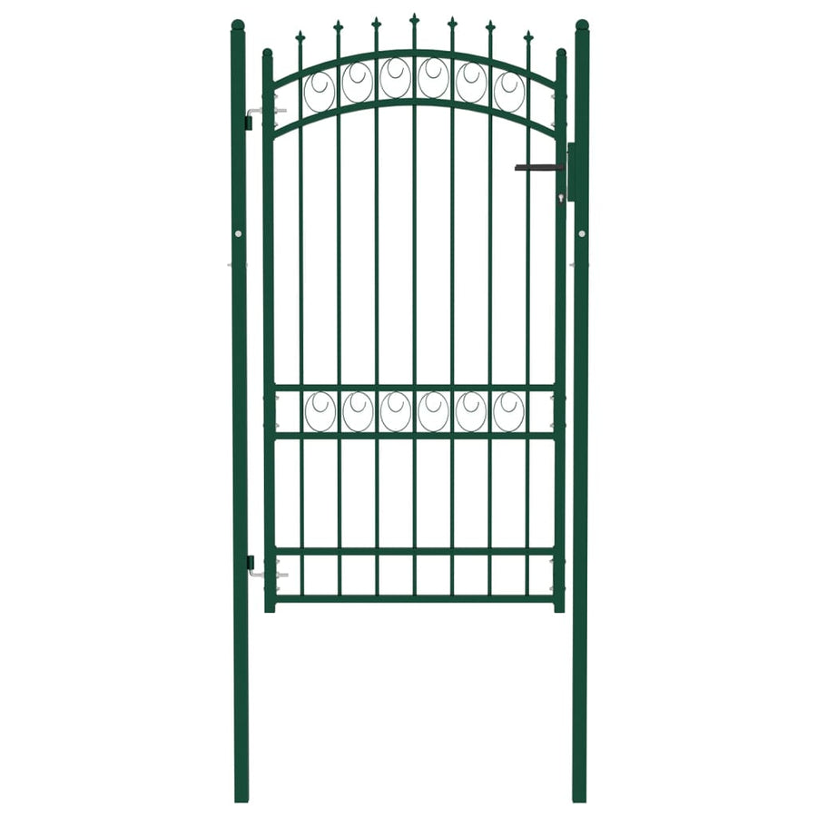 Poort Met Speerpunten 100X175 Cm Staal Groen 100 x 175 cm
