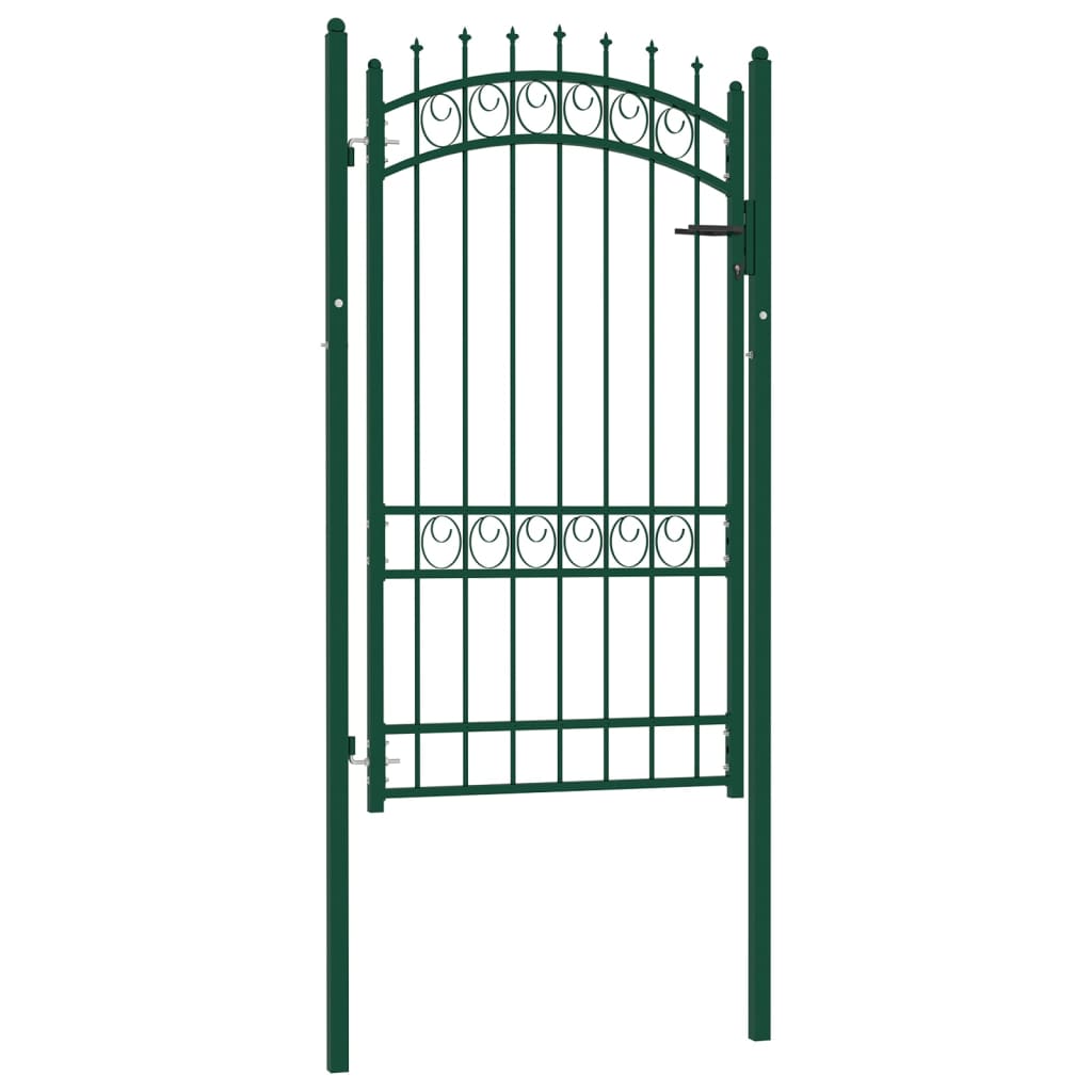 Poort Met Speerpunten 100X175 Cm Staal Groen 100 x 175 cm