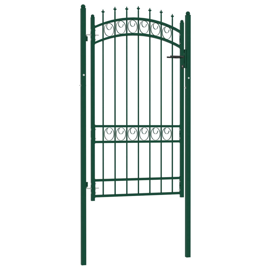 Poort Met Speerpunten 100X175 Cm Staal Groen 100 x 175 cm