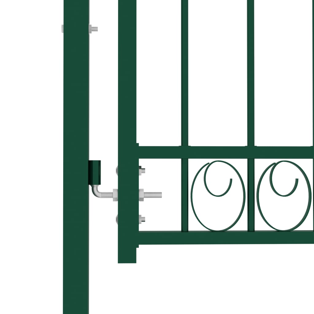 Poort Met Speerpunten 100X175 Cm Staal Groen 100 x 175 cm