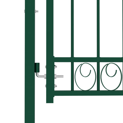 Poort Met Speerpunten 100X175 Cm Staal Groen 100 x 175 cm