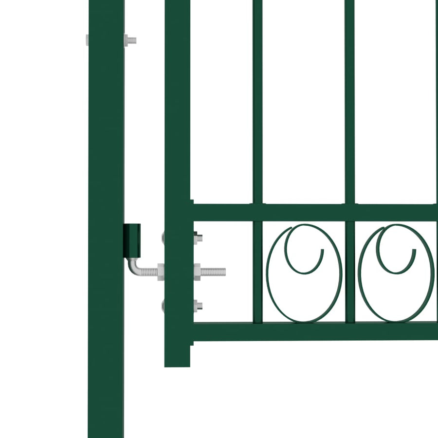 Poort Met Speerpunten 100X175 Cm Staal Groen 100 x 175 cm