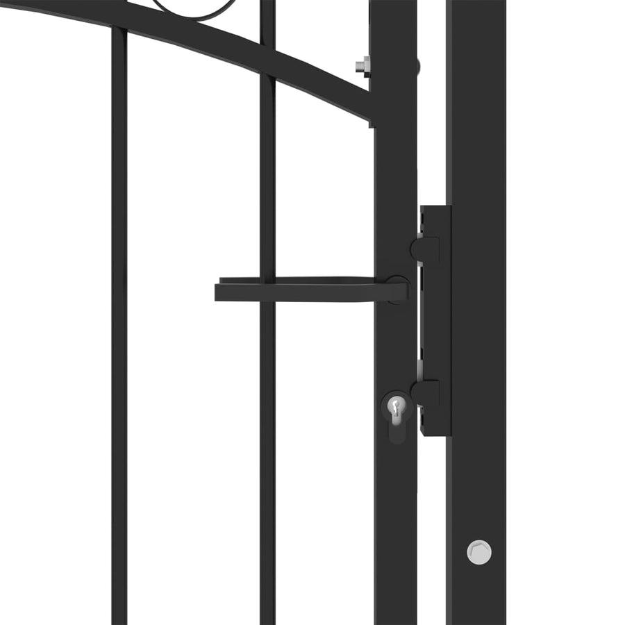 Poort Met Speerpunten 100X100 Cm Staal Zwart 100 x 100 cm