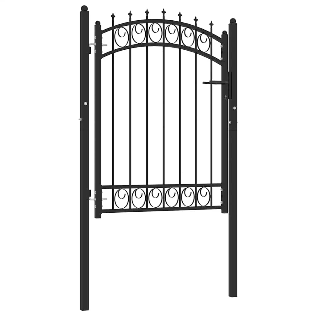 Hekpoort EMMEN met stalen pinnen 103x109,5 cm zwart