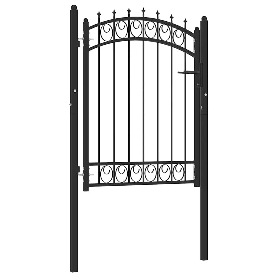 Hekpoort EMMEN met stalen pinnen 103x109,5 cm zwart