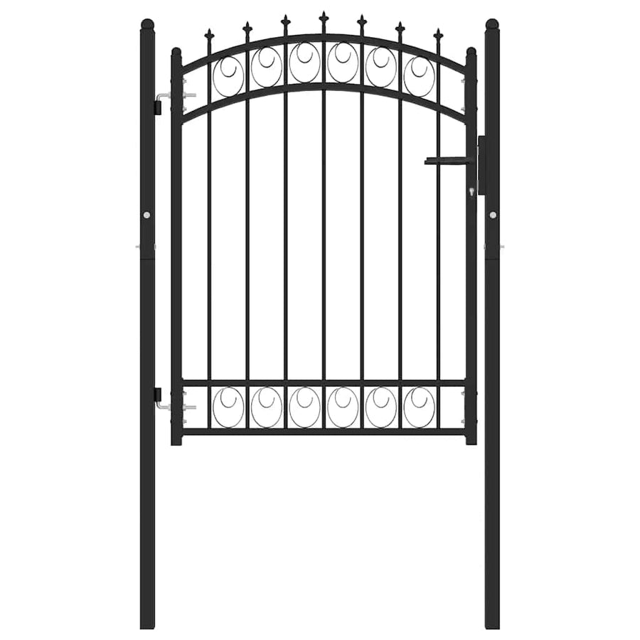 Hekpoort EMMEN met stalen pinnen 103x109,5 cm zwart