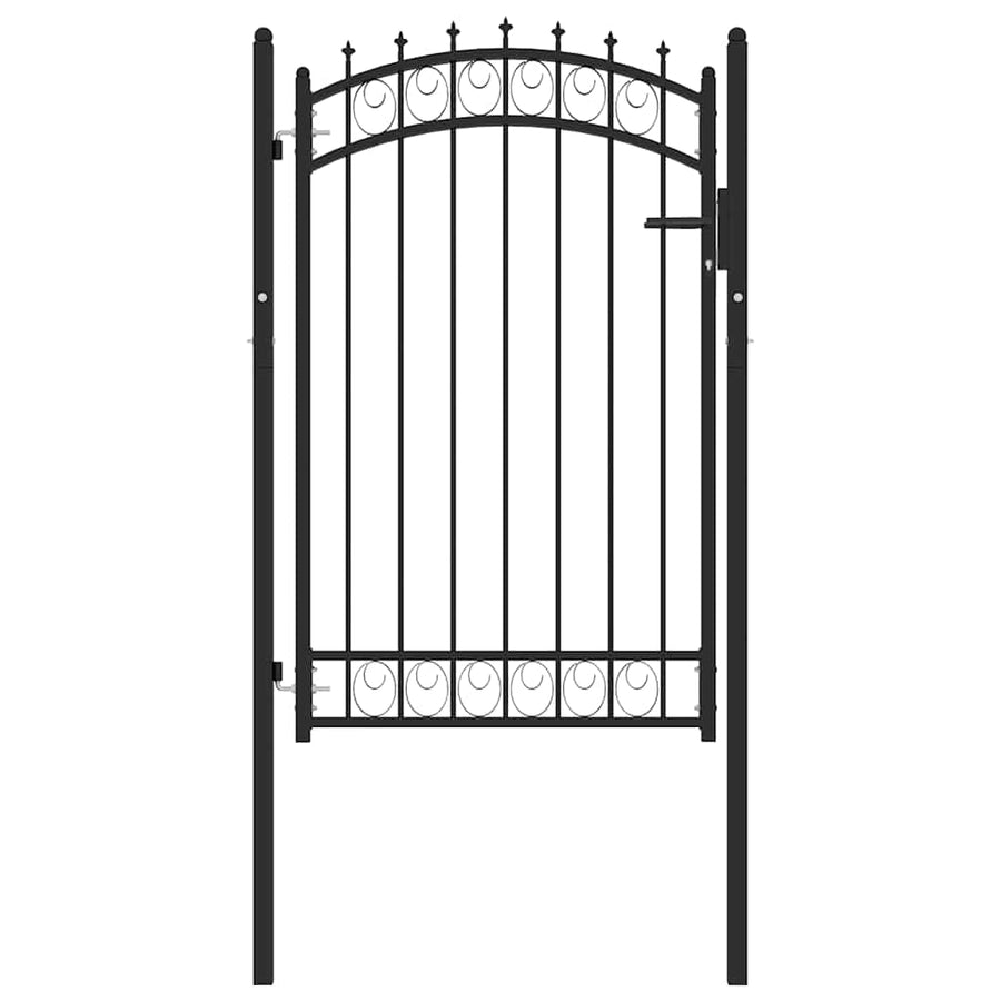 Hekpoort EMMEN met stalen pinnen 103x117 cm zwart