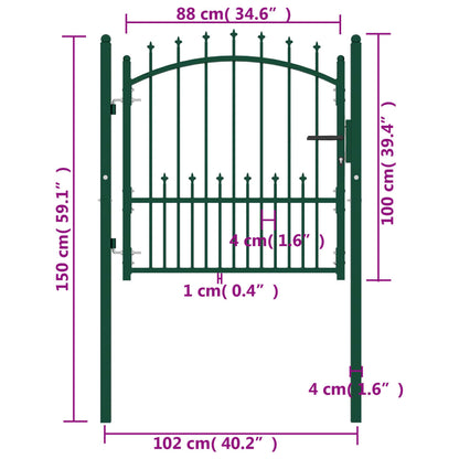 Poort Met Speerpunten Staal 100 x 100 cm