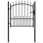 Poort met speerpunten 102x150 cm staal zwart