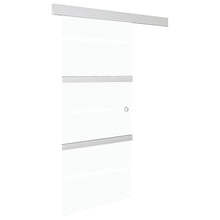 Schuifdeur Esg-Glas En Aluminium Zilverkleurig 90 x 205 cm Zonder zachte stop