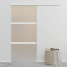 Schuifdeur Esg-Glas En Aluminium Zilverkleurig 90 x 205 cm Zonder zachte stop
