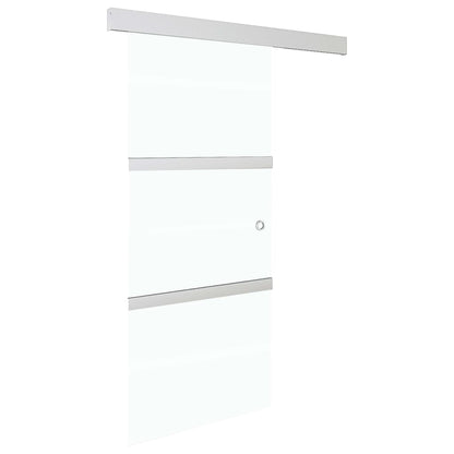 Schuifdeur met zachte stops 76x205 cm ESG-glas en aluminium 1 76 x 205 cm