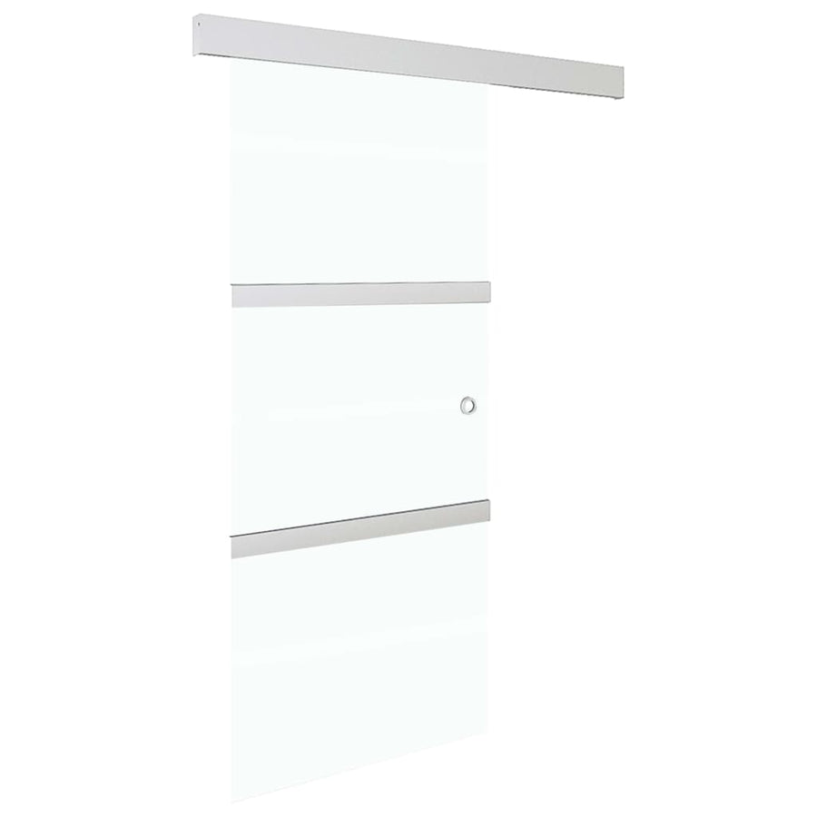 Schuifdeur met zachte stops 76x205 cm ESG-glas en aluminium 1 76 x 205 cm