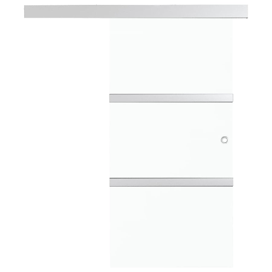 Schuifdeur met zachte stops 76x205 cm ESG-glas en aluminium 1 76 x 205 cm