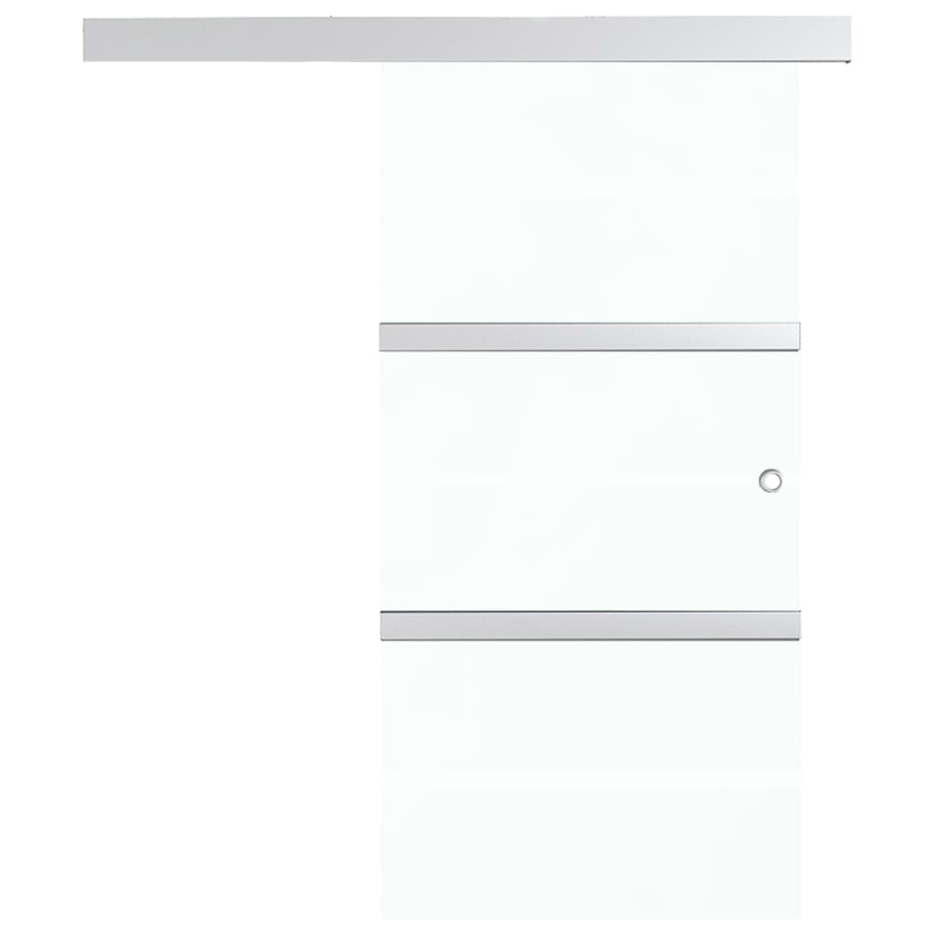 Schuifdeur met zachte stops 76x205 cm ESG-glas en aluminium 1 76 x 205 cm